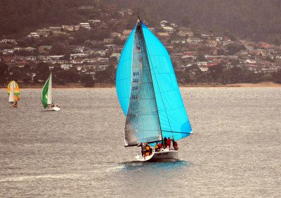 War Games heading downwind to score an outright win and take out the Winter Series. Photo Peter Campbell