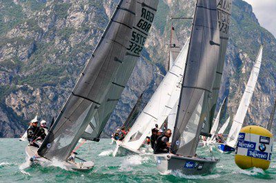 Australia crew competing on Lake Garda this year's Italian nationals.
