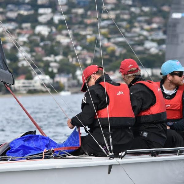 Tasmanian SB20 crews lead at Cowes Week